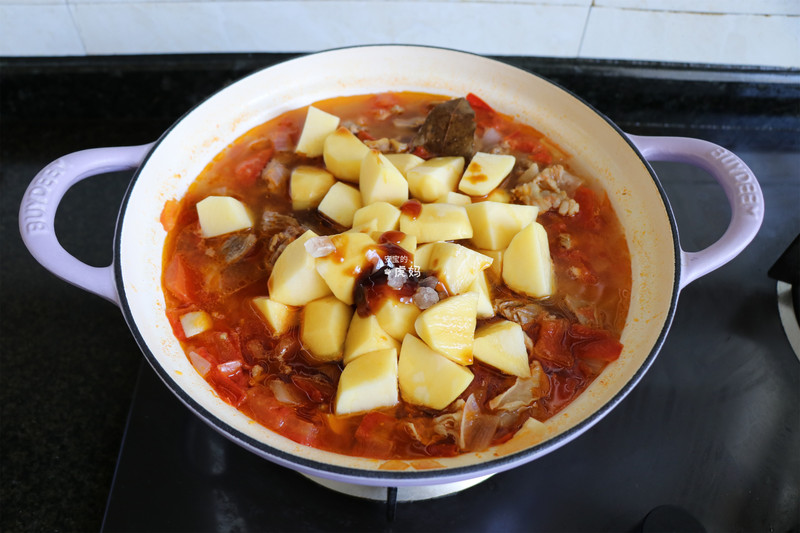Beef Brisket Stew with Tomatoes and Potatoes