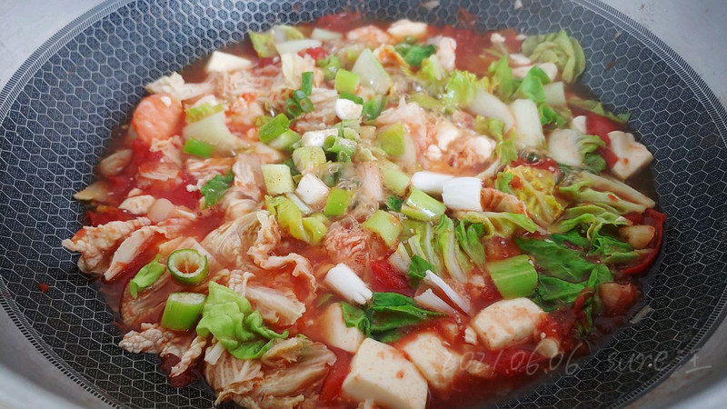 Shrimp and Tofu Stew with Eggplant