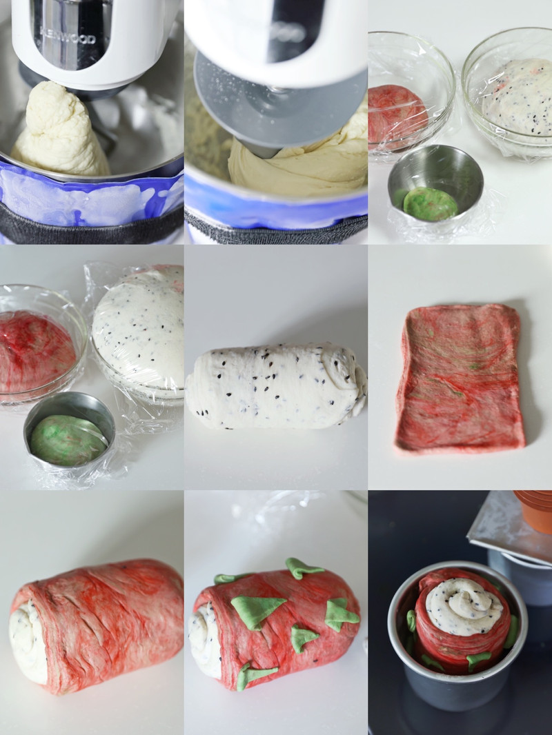 Simulated Dragon Fruit Toast