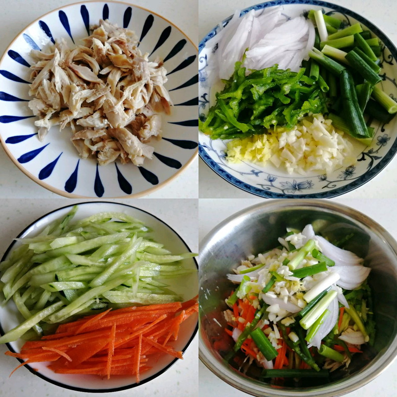 Shredded Chicken with Cucumber