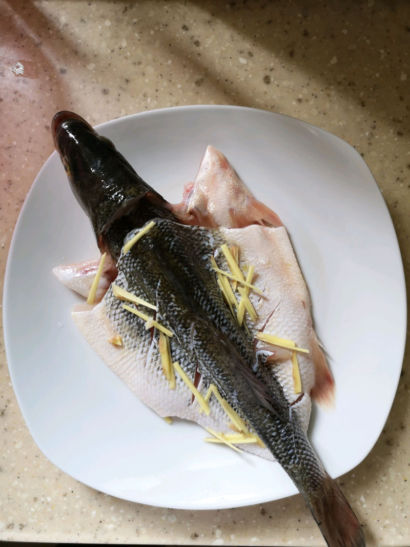steamed sea bass