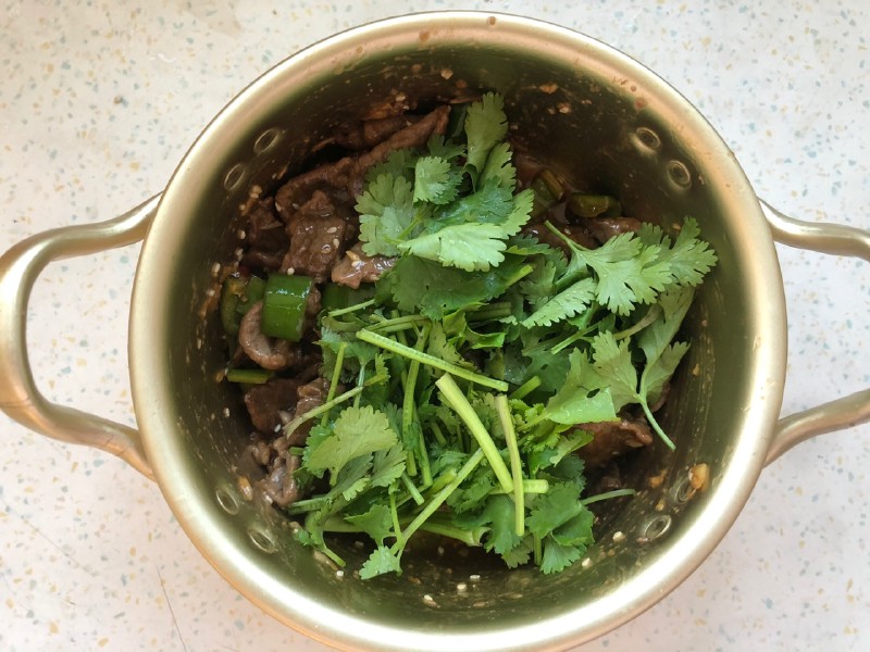 beef with cilantro