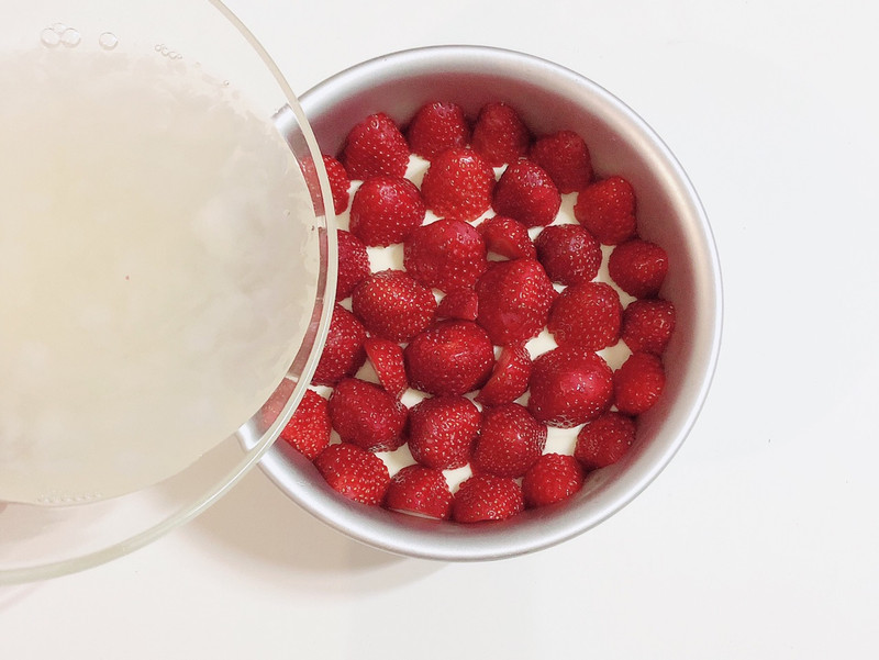 Frozen Strawberry Mousse with Silver Fungus