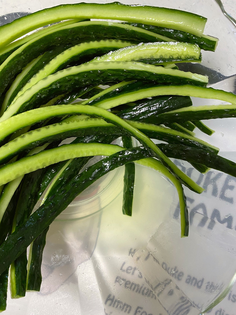 pickled melon strips