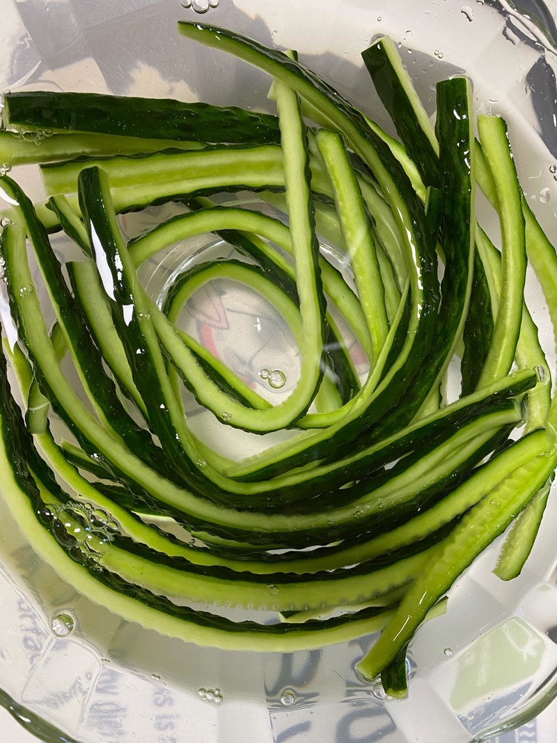 pickled melon strips