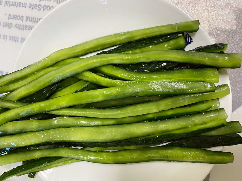 pickled melon strips