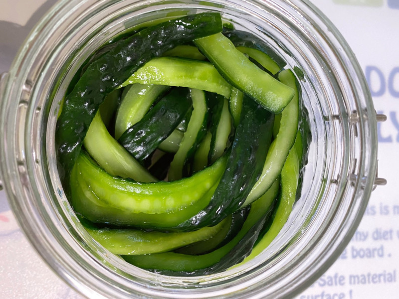 pickled melon strips