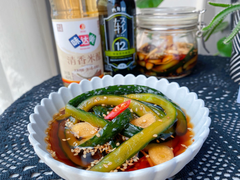pickled melon strips