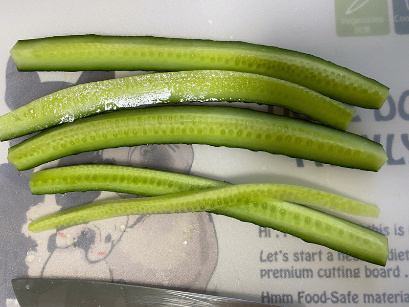 pickled melon strips