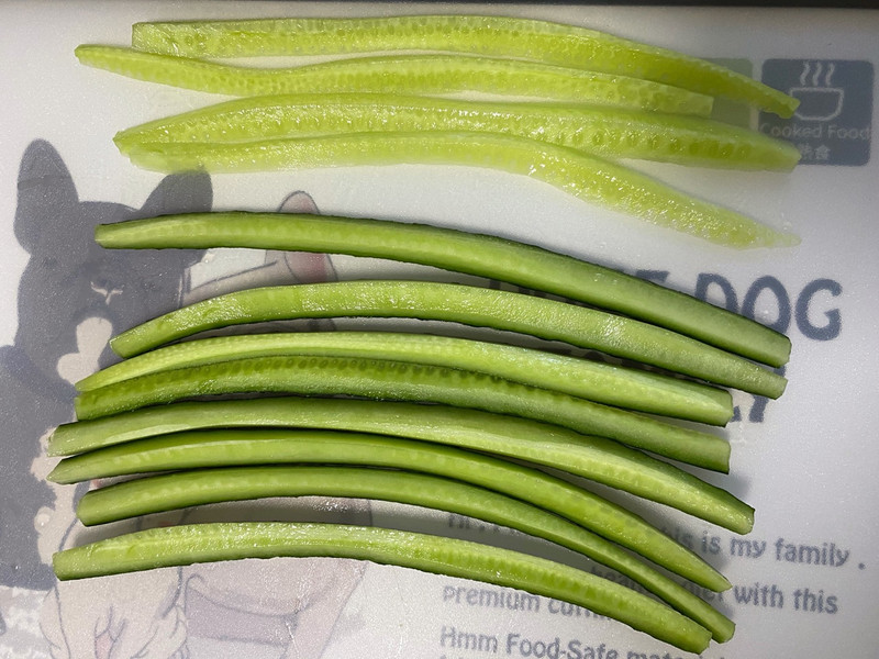 pickled melon strips
