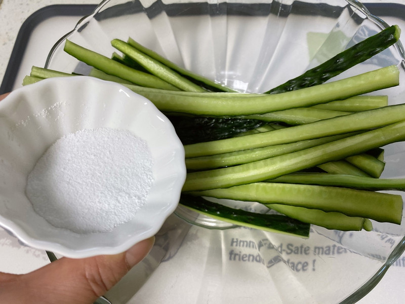pickled melon strips