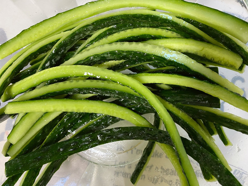 pickled melon strips