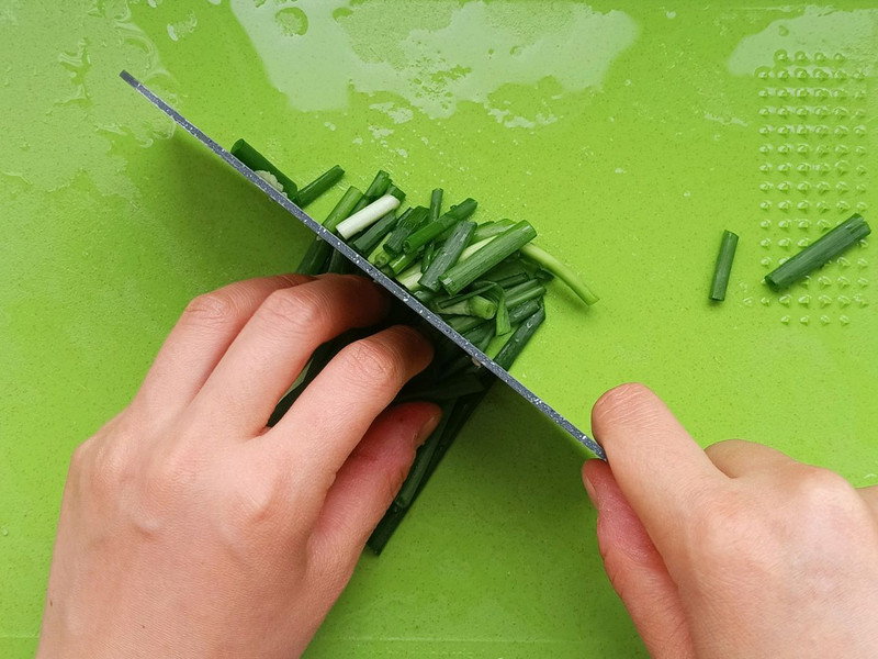 Tofu with scallions